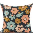 thumbnail image 4 of Outdoor Patio Furniture Throw Pillow Covers Spring Flowers Bench Cushion Covers Colorful Floral Summer Pillowcases 18x18 Set of 4 for Porch Sofa Bed, 4 of 5