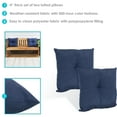 thumbnail image 4 of Sunnydaze Tufted Indoor/Outdoor Decorative Throw Pillows - 19" - Navy - Set of 2, 4 of 8