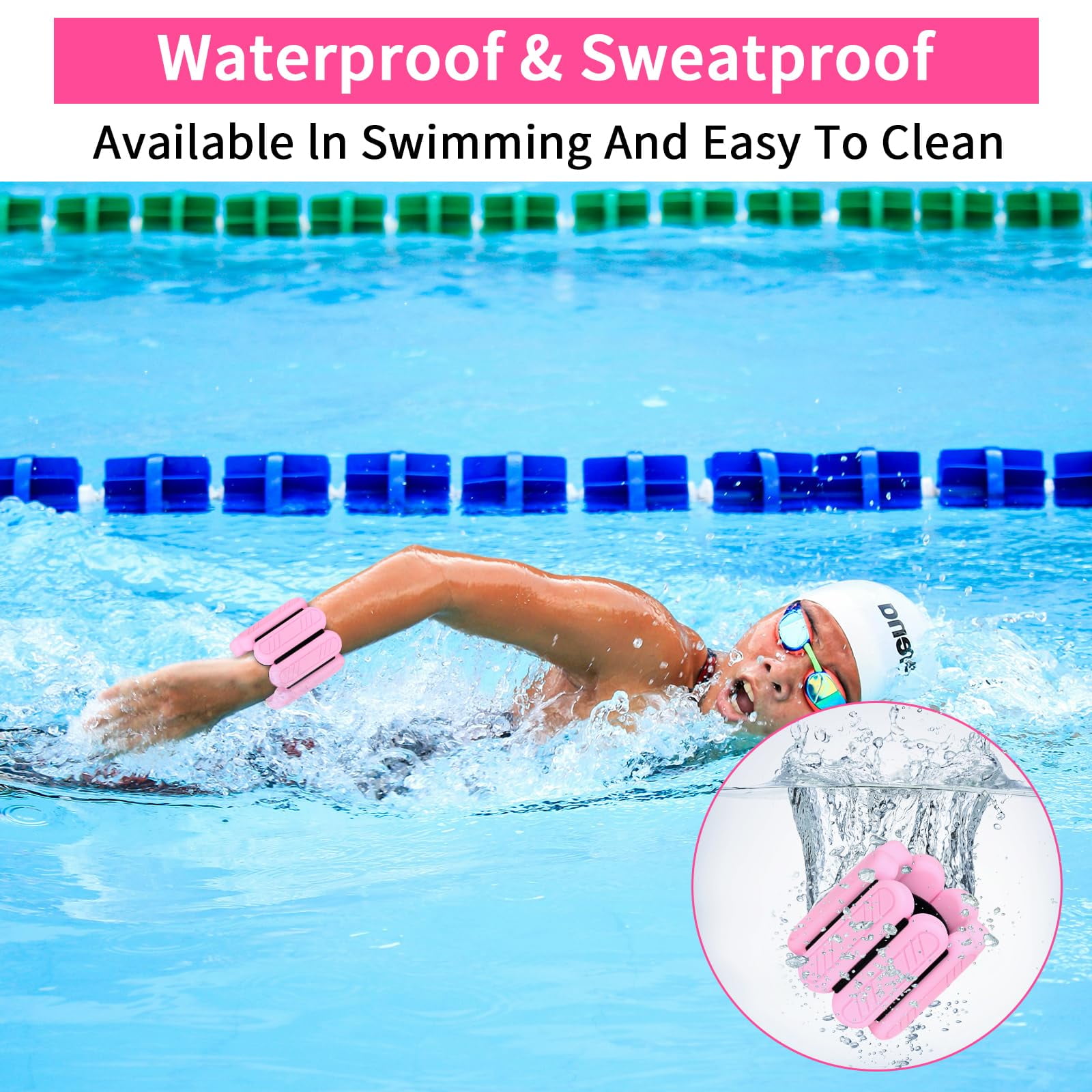LTECARP Adjustable Ankle & Wrist Weights for Women & Men, 1/2/4 lbs Silicone Design with Comfort Fit - Arm/Leg Workout Weights for Gym, Pilates, Yoga, Walking, Barre, Dance