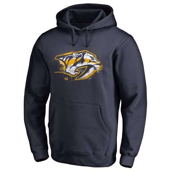 Men's Navy Nashville Predators Splatter Logo Pullover Hoodie