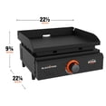 thumbnail image 4 of Blackstone Adventure Ready Outdoor Griddle, Single Burner 17" Propane Flat Top Grill, Black, 4 of 5