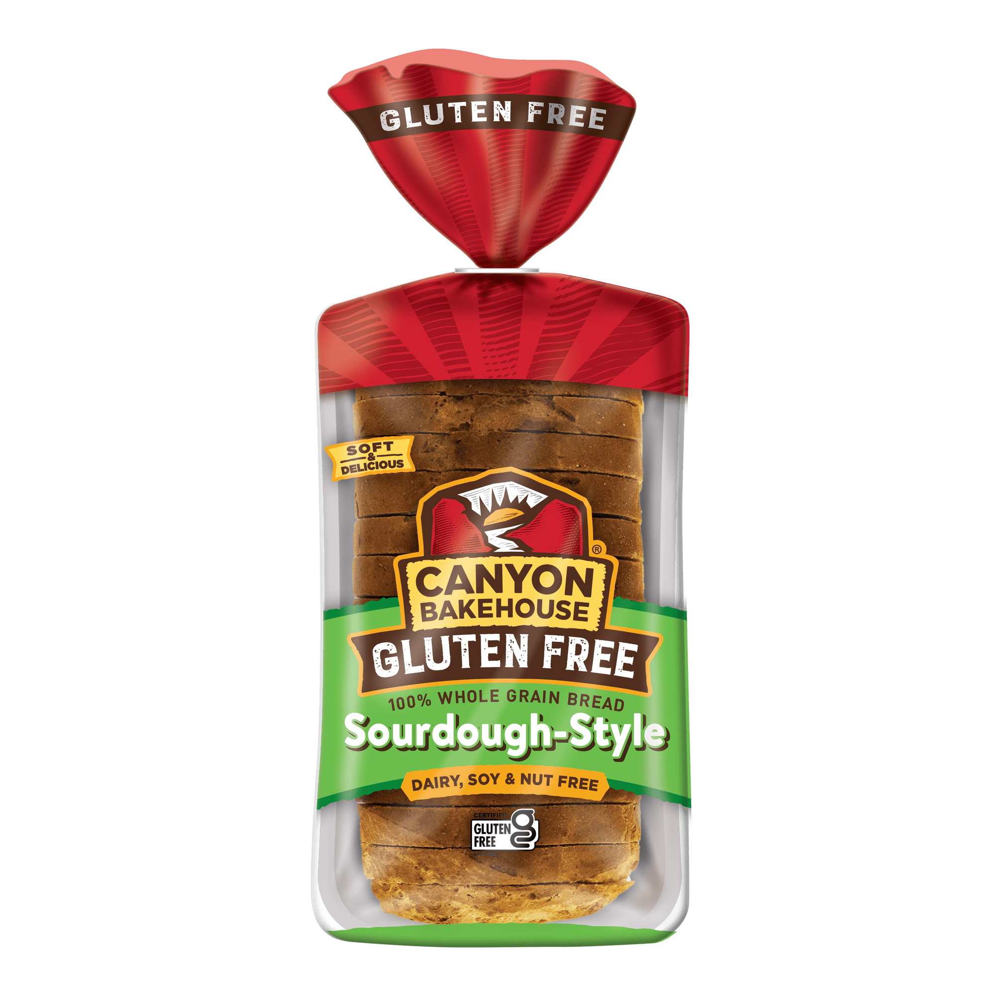 Canyon Bakehouse Gluten Free Sourdough-Style Bread, Whole Grain Gluten Free Bread, Fresh,15 oz Loaf