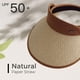 thumbnail image 5 of Sombrero ajustable con circunferencia de la cabeza de 55 a 58 cm, sombrero de paja con parte superior vacía para verano para mujer, sombrero para el sol con protección solar y, 5 of 5