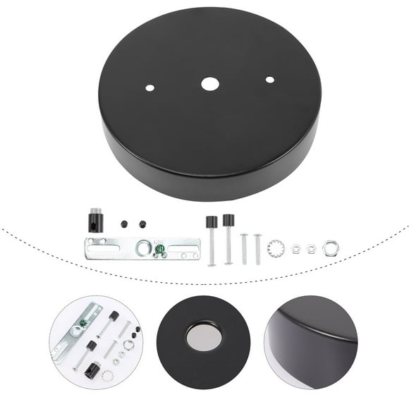 IFANLANDOR 1 Set Square Cover Plate for Light Fixtures in Black Metal