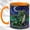 Orange, variant on Crystal Dragon Coffee Mug, Fantasy Dragon Mug, Ceramic 11 oz