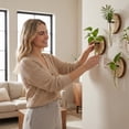 thumbnail image 5 of Wall Mounted Glass Planter, Natural Wood Slice Single Test Tube Hydroponic Vase, Hanging Plant Propagation Station for Indoor Home Decor and Office Wall Art Decoration, 5 of 6