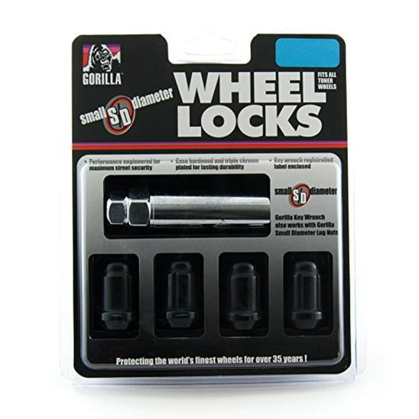 Gorilla Automotive 21631BC Black Chrome Small Diameter Wheel Locks