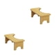 thumbnail image 4 of Matsuzay Taburete de baño de bambú, asiento impermeable antideslizante para caca, taburete para adultos embarazadas, orinal para personas color de registro 2Conjunto, 4 of 6