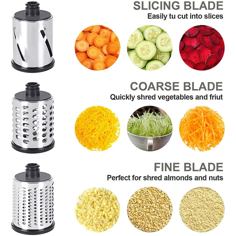 Cofun Slicer Shredder Attachment for KitchenAid Stand Mixer, with 3  Blades(Black) 