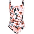 thumbnail image 3 of Firpearl Women's Black One Piece Bathing Suit Ruched Tummy Control Swimsuit, 3 of 7