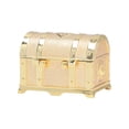thumbnail image 1 of Vintage Jewelry Box Mini Size Zinc Alloy Lint Lining Fine Polishing Sturdy Durable Embossed Design Gold Jewelry Box, 1 of 8
