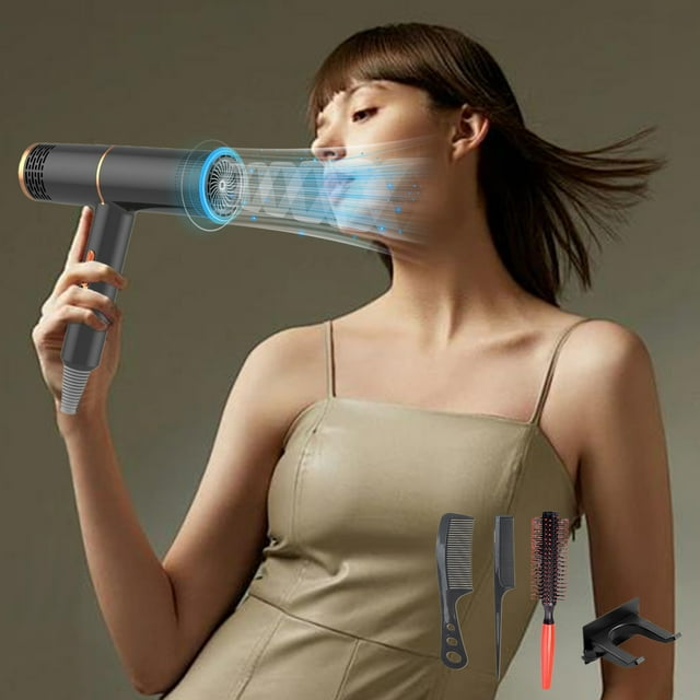 High Power Ionic with Diffuser Comb and Concentrator for Fast Drying and Styling at Home or Travel