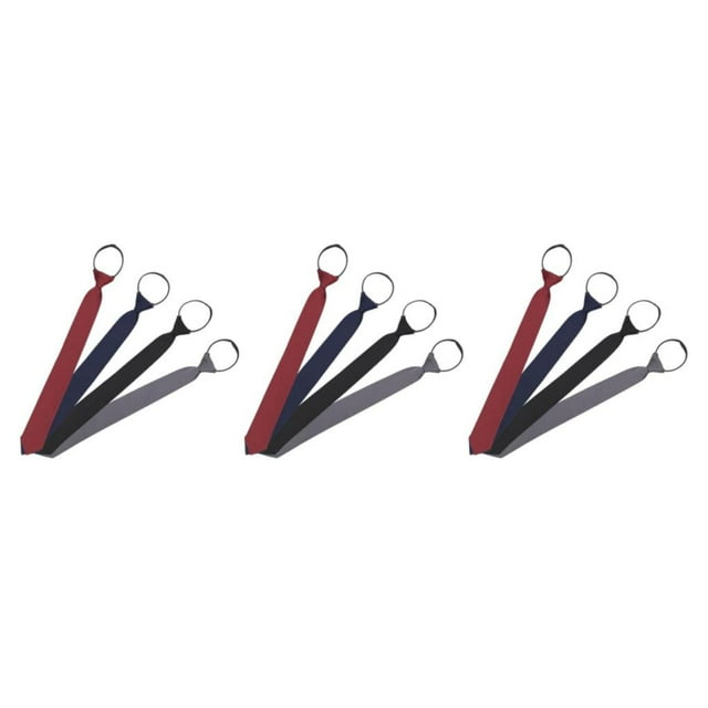 kurtrusly 4pack/lot Unique Zip Neckties Wide Application With Stylish And Convenient Look 3Set