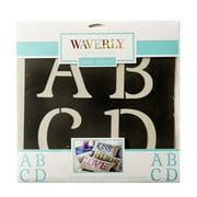 Waverly Inspirations Paper Art Stencil, Alpha Serif Pattern, 12 in x 12 in, 7 Piece