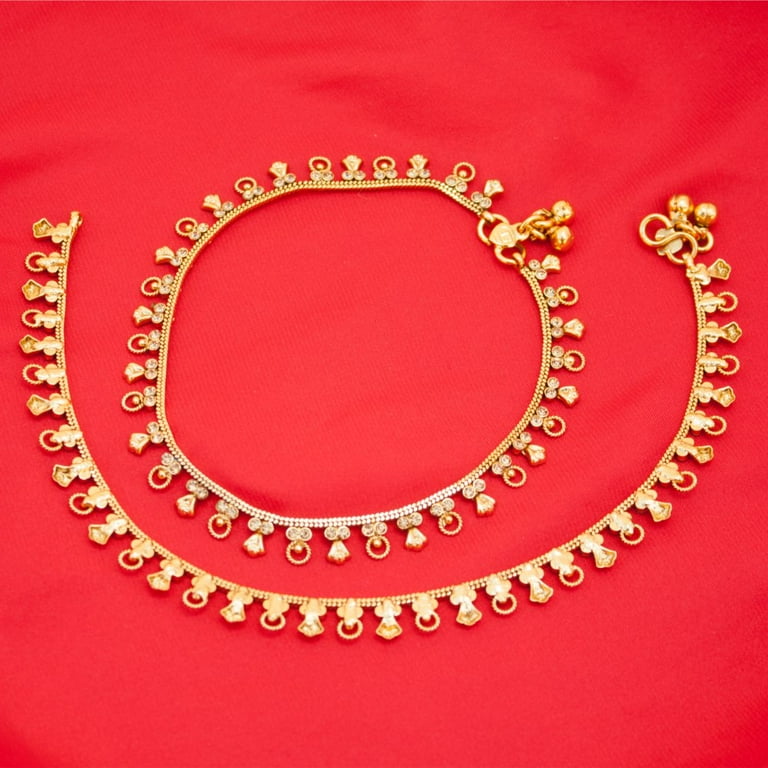 Gold plated payal anklet discount