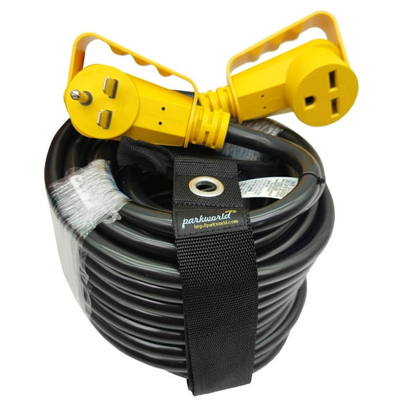 Parkworld 66143 NEMA 6-30 Extension Cord for Workshop and EV Charger, 3-Prong, 30 AMP, 250 Volts, 7500 Watts (50FT)