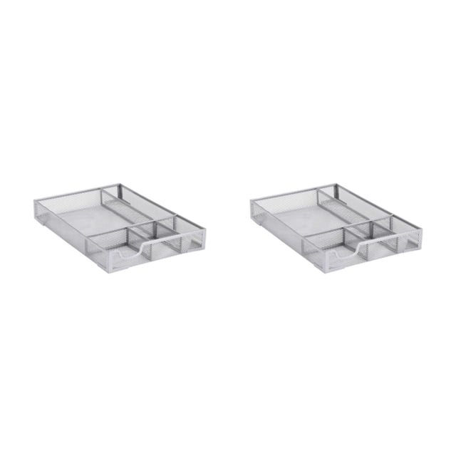 Bandeja de metal resistente Seitruly A5 plateado 2piezas