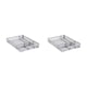 thumbnail image 1 of Injueey Bandeja de metal resistente y duradera con múltiples compartimentos para almacenamiento y almacenamiento estable A5 plateado A5 plateado 2Conjunto, 1 of 6