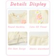 thumbnail image 6 of 2T Baby Girls Clothes 3T Girl 2PCS Fall Winter Outfits Cute Flower Toddler Girls Long Sleeve Sweatshirt Top Pants Clothing Set Apricot, 6 of 6