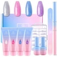 thumbnail image 1 of Makartt Jelly Glitter Poly Nail Gel Kit, Pastel Translucent Nail Extension Gel Builder Nail Gels Pink Blue Purple Pastel Gel Colors Nail Enhancement Set for Beginner, 1 of 8