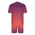 thumbnail image 5 of GERsome Men's 2 Piece Outfits Short Sleeve Crewneck Tops and Shorts Tracksuits Summer Lounge Sets M-4XL, 5 of 5