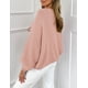 thumbnail image 2 of Suéter PRETTYGARDEN con Lazo Frontal, Tejido Grueso, Rosa, Talle XL, 2 of 8