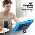 thumbnail image 4 of Case for iPad Air 11 inch M3 2025/M2 2024 (7th/6th Gen) with Screen Protector, 360 Degree Rotating Kickstand Hand Strap Heavy Duty Shockproof Cover with Shoulder Strap, Sky Blue, 4 of 7