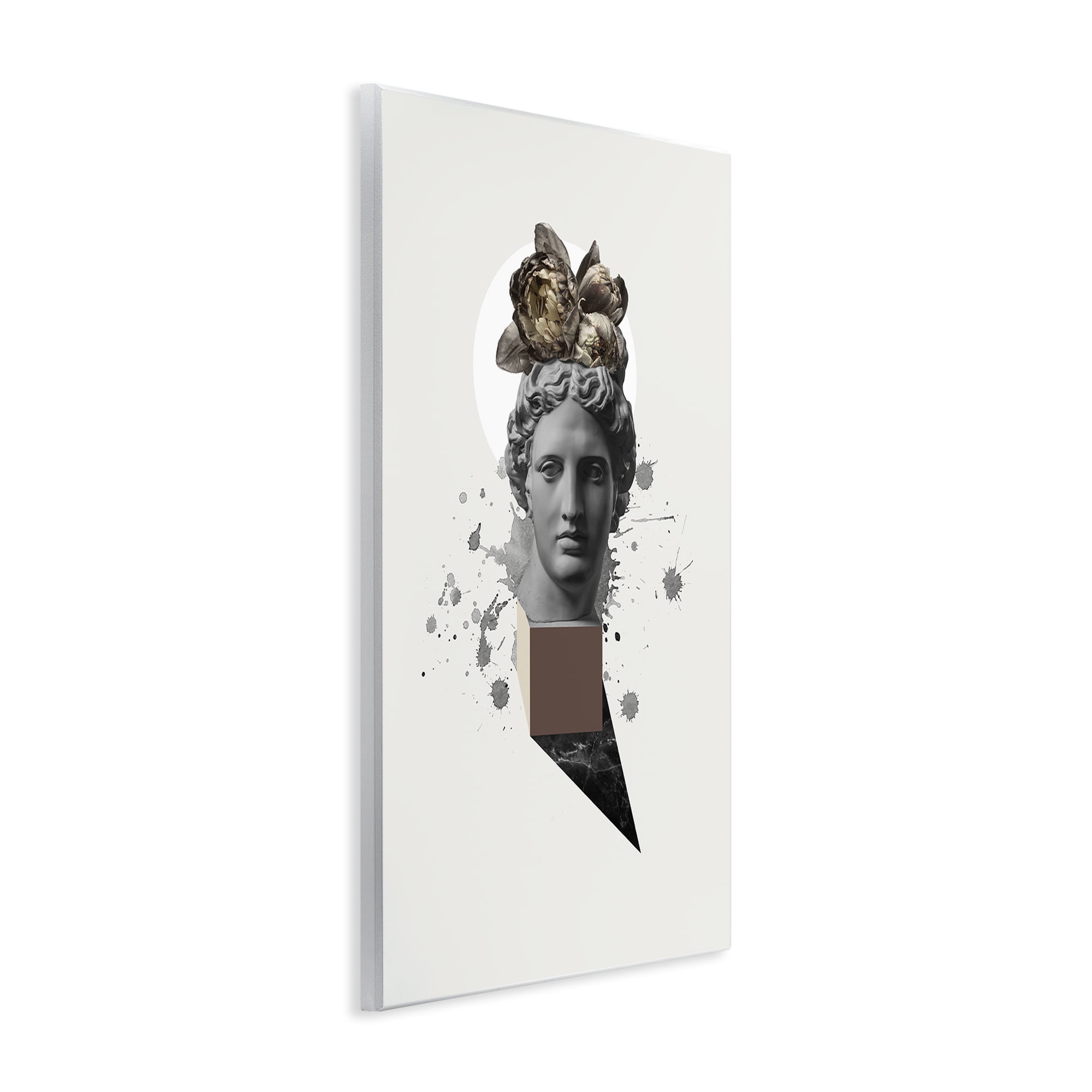 Stupell Industries Modern Statue with Peonies Botanical & Floral Painting Unframed Art Print Wall Art, 10 x 15