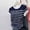 (Fashion 24)Navy, variant on Aimik Women's Color Block Striped T-Shirt Summer Crew Neck Short Sleeve Slim Fit Top Casual Lightweight Crop Tee
