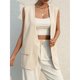 thumbnail image 4 of -Chaleco informal de gran tamaño para mujer, chaqueta sin mangas con cuello en V, elegante, moda coreana, Estética de verano, 4 of 5