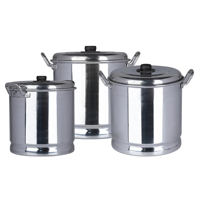 Set de 3 Vaporeras con Tapa y Rejilla Vasconia