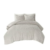 Gracie Mills Ray 3-Piece Boho Chic Tufted Cotton Chenille Medallion Duvet Set - GRACE-11119