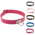 thumbnail image 3 of Worallymy Women Girls Gothic O-Ring Collar Punk PU Leather Choker Necklace Short Necklace Jewelry Neck Harness, 3 of 10