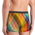 thumbnail image 5 of Kll Abstract Watercolors Tartan Men'S Cotton Boxer Briefs Underwear-Small, 5 of 9