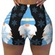 thumbnail image 2 of Balery Christmas Gnome Snowflake Pantalones cortos de entrenamiento estampados para mujer, sin costuras, ajustados, para gimnasio, yoga, correr, deportes, ejercicio activo, fitness.-Medium, 2 of 8