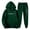 Green, variant on Men's Casual Personalized Printed Long-sleeved Hooded Sweatshirt and Sweatpants Two-piece Set, Fleece-Lined for Winter Sports and Casual Activities,Black,L