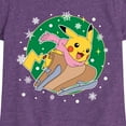 thumbnail image 3 of Pokémon - Pikachu Sled - Youth Girls Short Sleeve Graphic T-Shirt, 3 of 5