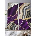 thumbnail image 3 of Purple Marble Sheer Curtains 96 Inch Length 2 Panels Set, Grey Gold Texture Vintage Farmhouse Art Voile Window Treatment Semi Sheer Long Curtains Drapes for Bedroom/Living Room/Kitchen 52"x96"x2, 3 of 7