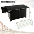 thumbnail image 3 of Gymax Propane Gas Fire Pit Table 52 Inch Propane Fire Pit w/ Wind Guard 50,000 BTU Heat Output Black, 3 of 9
