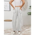 thumbnail image 2 of Lentta Womens Baggy Barrel Pants Wide Leg Lounge Drawstring Sweatpants with Pockets, 2 of 7
