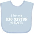 thumbnail image 3 of Inktastic I Love My Big Sister with Hearts Boys or Girls Baby Bib, 3 of 4