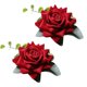 thumbnail image 1 of 2 juegos, flor de muñeca de boda, flor de muñeca de rosa de dama de honor, adecuado para celebraciones de aniversario de boda, bailes, fiestas, decoración del hogar., 1 of 5