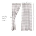 thumbnail image 6 of VHC Brands Farmhouse Window Annie Buffalo Check White Lined Short Curtain Panel Pair, 63x36, Grey, 6 of 8