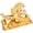 small gold, variant on Two Galloping Running Horses Pair Figurines for Positive Energy Vibrations Sculpture Ornament Home Decors