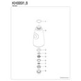 thumbnail image 3 of Kingston Brass KH8898 2-Function Pull-Down Kitchen Faucet Sprayer Head, Brushed Nickel, 3 of 4