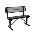 thumbnail image 6 of AwayHome 4ft Heavy Duty Mesh Metal Outdoor Park Bench with Backrest & Steel Frame,Black, 6 of 8