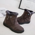 thumbnail image 5 of Dakaela Women Snow Boots Winter Fleece Lined Warm Slip on Ankle Booties Waterproof Outdoor Walking Shoes, 5 of 8