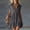 🔥 Gray, variant on Sentmoon Draped Dress Work Dress Summer 2026 Short Sleeve Crew Neck Button Down Regular Fit Cocktail Dress for Women with Pockets for Work and Weekend S-3XL
