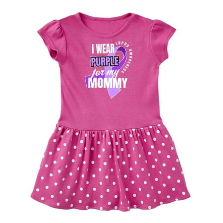 

Inktastic I Wear Purple For My Mommy Lupus Awareness Gift Baby Girl Dress