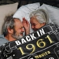 thumbnail image 4 of Happy 70th Birthday Gifts for Women Men,70th Birthday Gift Ideas for Wife Husband Mom and Dad, Parents Wedding Anniversary Blanket, Back in 1954, 4 of 6